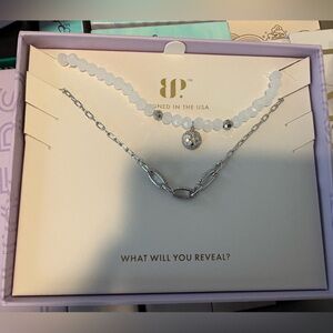 Stunning Silver Necklace Set by B